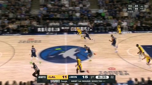 爱德华兹29+8+8 詹姆斯38+10 东契奇肠胃不适 森林狼2-1湖人